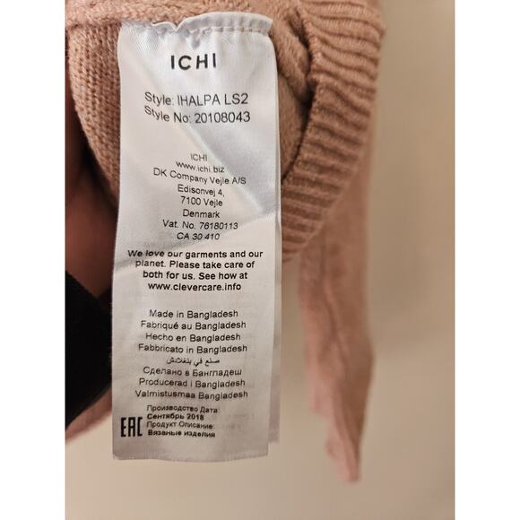 ICHI Womens Pink Round Neck Sweater Jumper Size Small - Picture 5 of 6